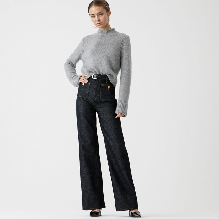 Wide Trousers With Nautical Detailing