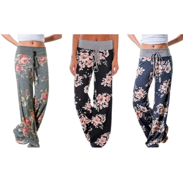 Women's Loose-Fit Floral Pants