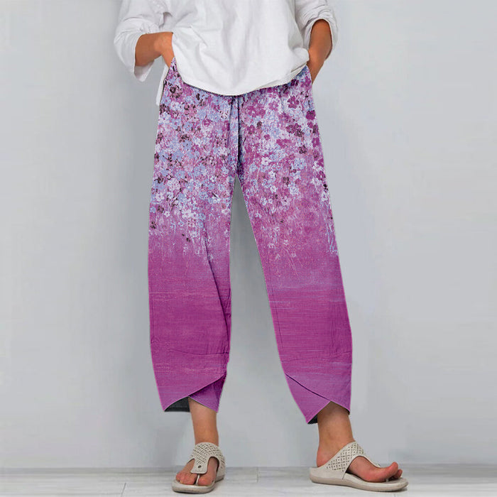 Hipster Small Floral Sportswear Pants