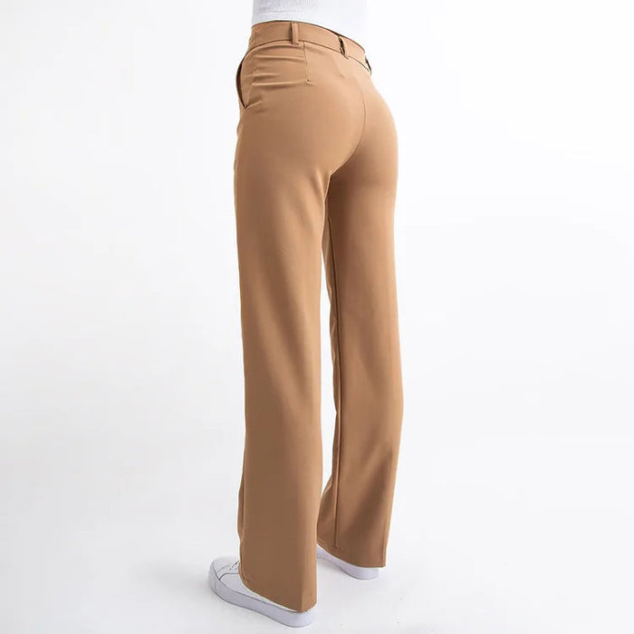 High Waisted Suit Pants With Straw Pleats