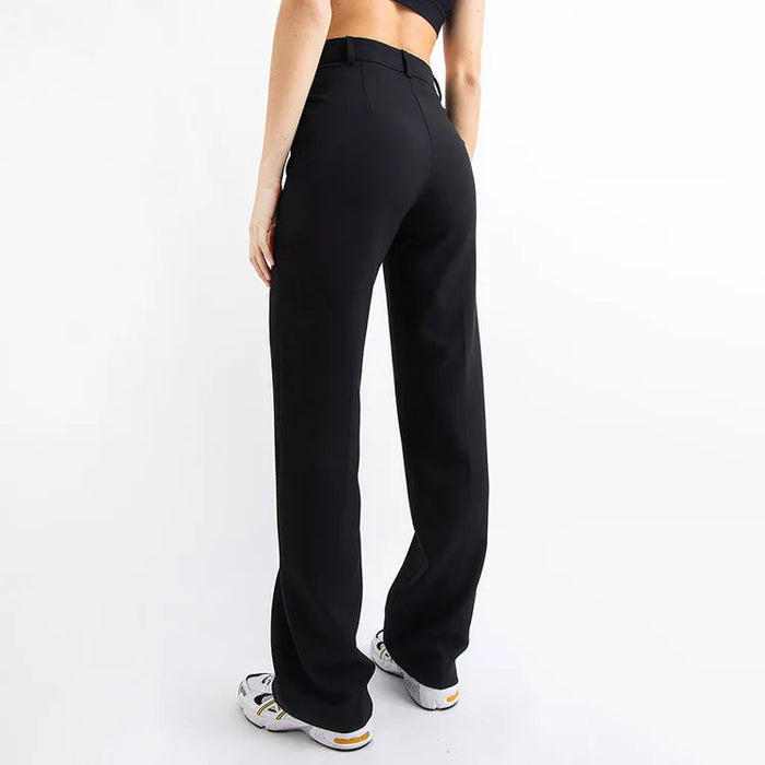 High Waisted Suit Pants With Straw Pleats