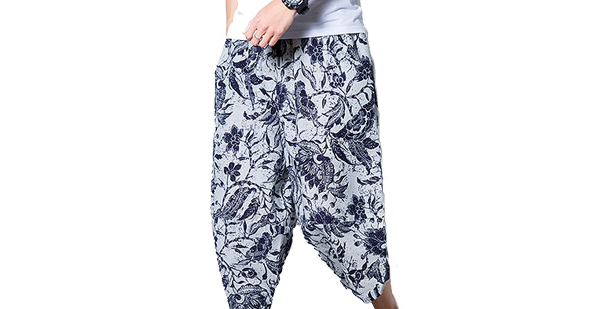 Men's Casual Printed Baggy Pants