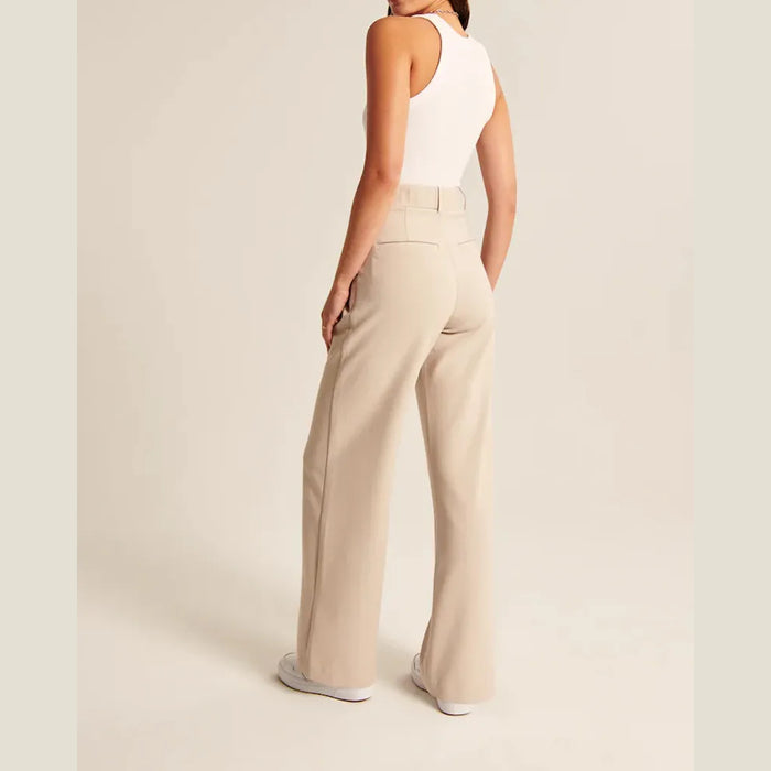 High Waist Tailored Wide Leg Pants