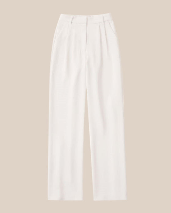 Summer 2023 Icy Tailored Crepe Wide-Leg Pants